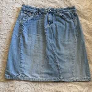 Tommy Hilfiger Light Blue A-Line Denim Skirt